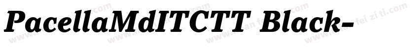 PacellaMdITCTT Black字体转换